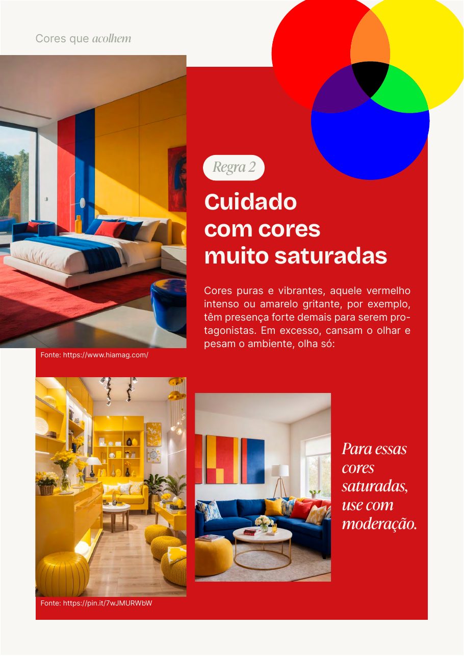 Página sobre o vermelho e onde usá-lo dentro de casa